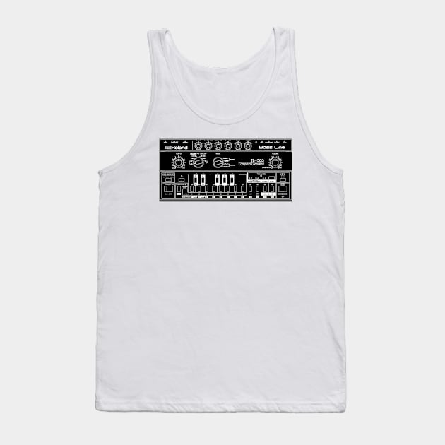 Old school synth Tank Top by OneBigPixel